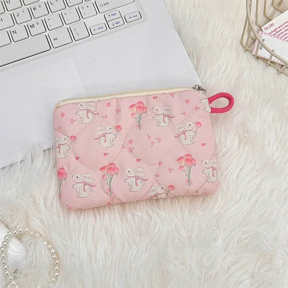 sac de rangement portable de dessin animé mignon pour femmes, petit sac à main de voyage, sac à cosmétiques, sac à main pour rouge à lèvres, carte pour écouteurs, mini portefeuille de maquillage, sac en poudre