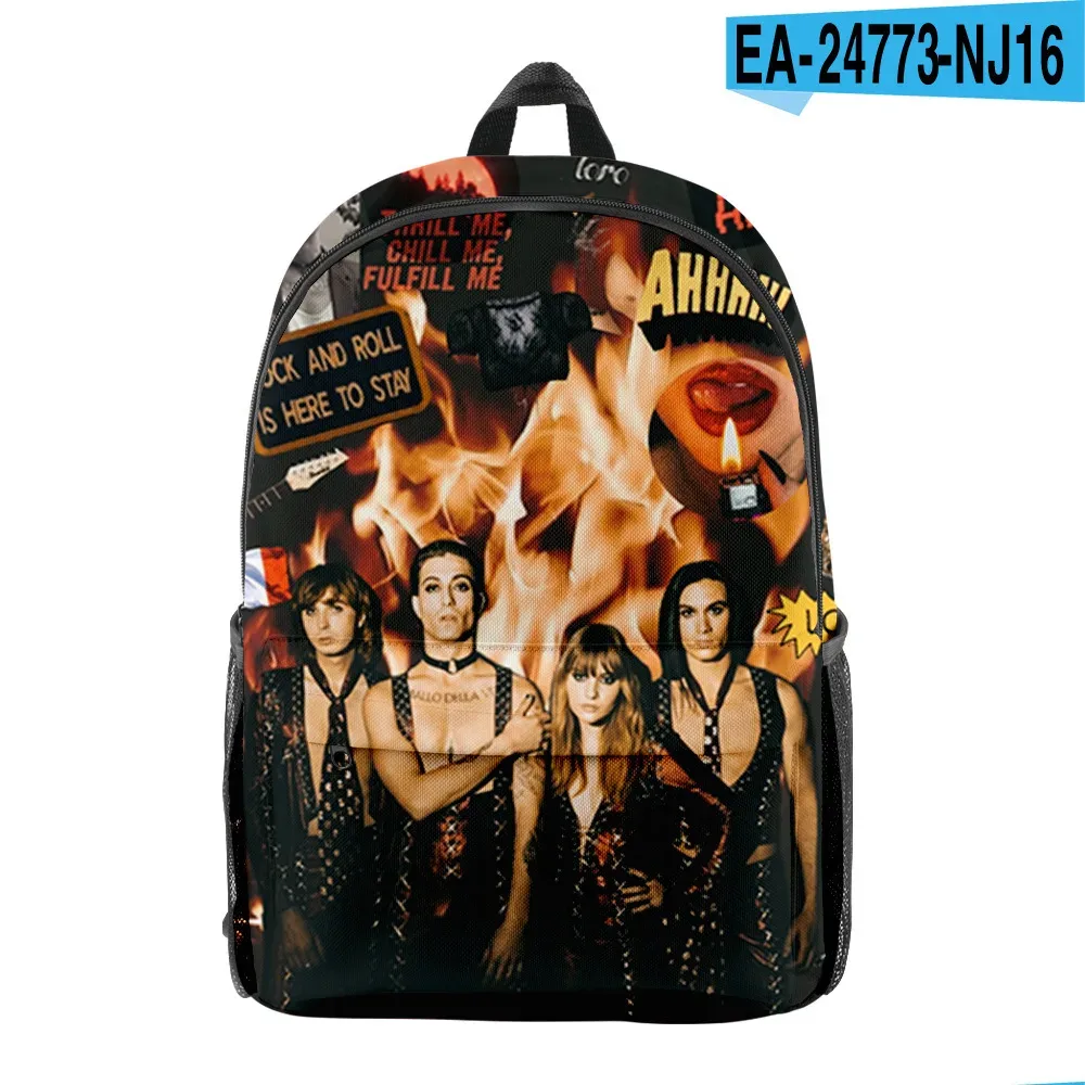 nouveauté de luxe cool classique maneskin élève bookbag sacs à dos pour ordinateur portable impression 3d oxford imperméable garçons/filles sacs à dos de voyage