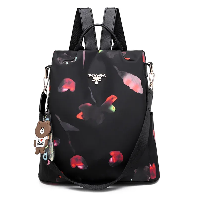 sac à dos en tissu oxford pour femmes, sacs à bandoulière à la mode, sacs d'école pour adolescents, sac à dos de voyage étanche imprimé de grande capacité