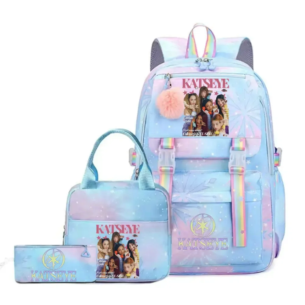 sac dos toile tissu doux motifs graphiques bandes arc ciel poignées rétractables sangles coussin air grande capacité unisexe voyage école