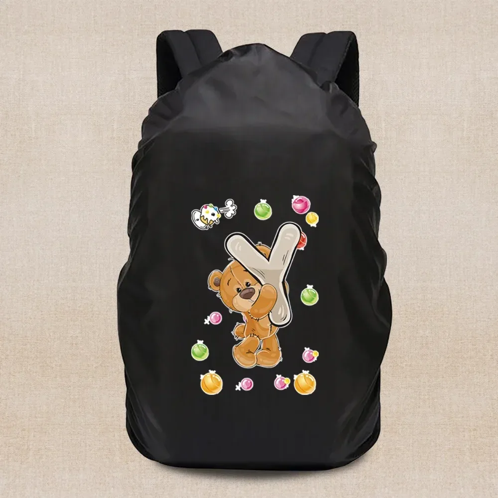 housse de pluie portable légère, housse de voyage série ours 20-70l, sac à dos de camping, étanche à la poussière, accessoires de voyage