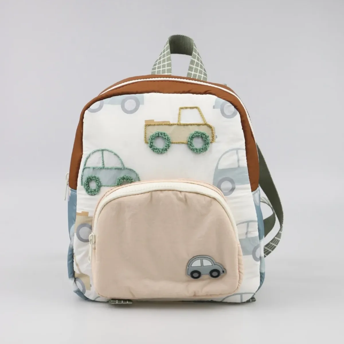 Sac à dos de voyage pour enfants, motif de voiture de dessin animé mignon, sac d'école léger polyvalent à la mode pour garçons et filles