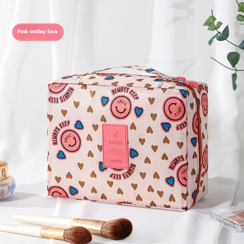 grande trousse de toilette pour femmes, sac de voyage imperméable pour cosmétiques, organiseur de maquillage avec ouverture facile, étui de rangement beauté