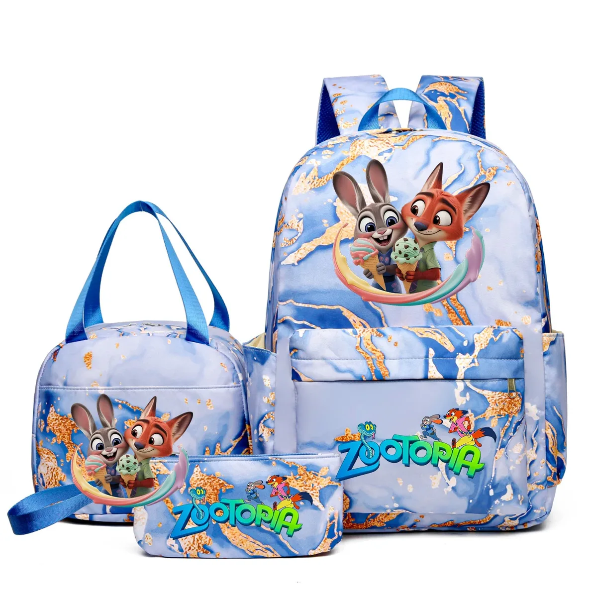 sacs à dos katseye music 3 pièces pour femmes et filles, sacs à dos de voyage et d'extérieur dégradés avec sacs à déjeuner, légers, pour adolescents, ordinateur portable, mochila