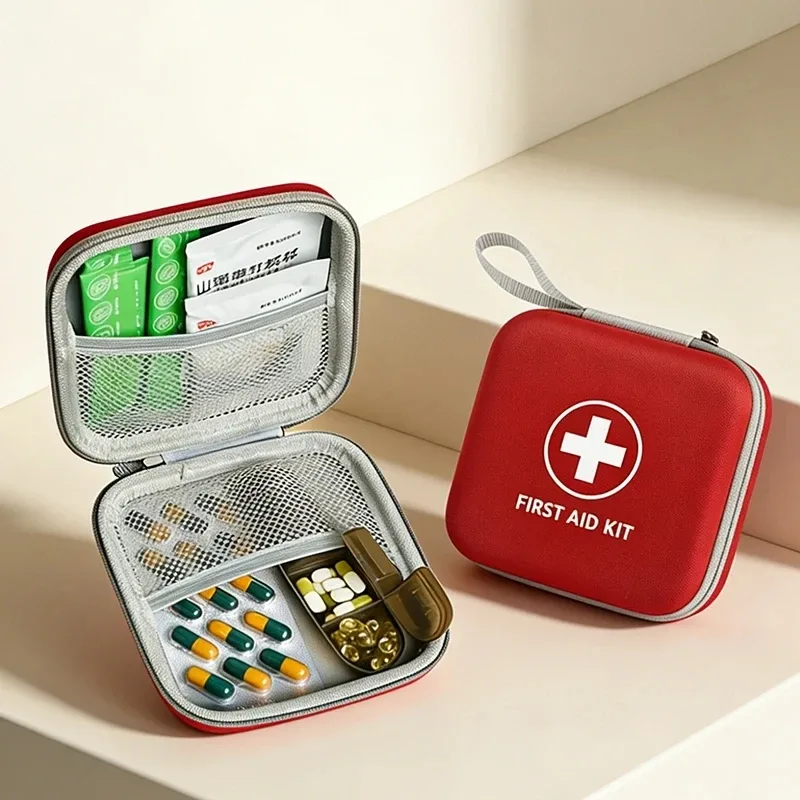 Sac de rangement pour fournitures médicales en EVA rigide, trousse de premiers secours essentielle pour les voyages, boîte de rangement pour fournitures de soins à domicile, 1 pièce