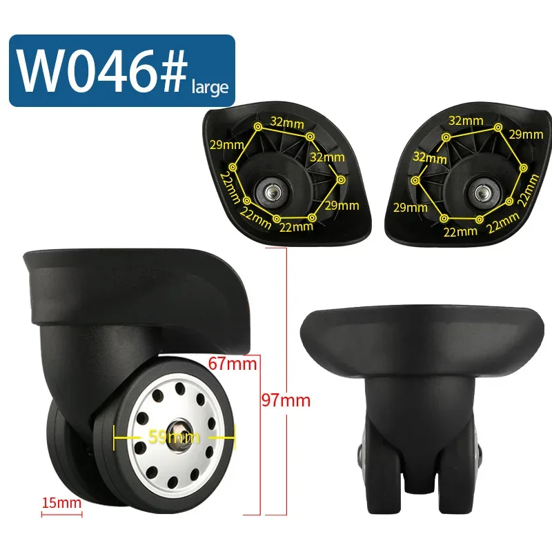 roues de remplacement pour bagages, valise sur roues de remplacement, accessoires pour bagages de 14 à 30 pouces, roues silencieuses pour roulettes à bagages