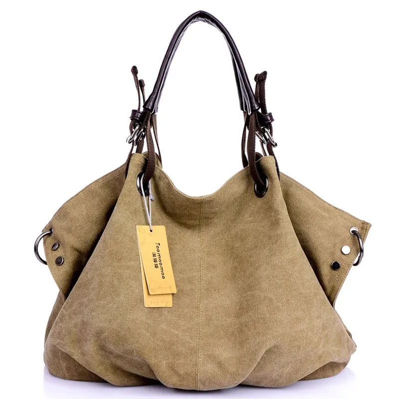 sacs à main en toile pour femmes, sacoches fourre-tout pour dames, sacs à bandoulière à poignée supérieure