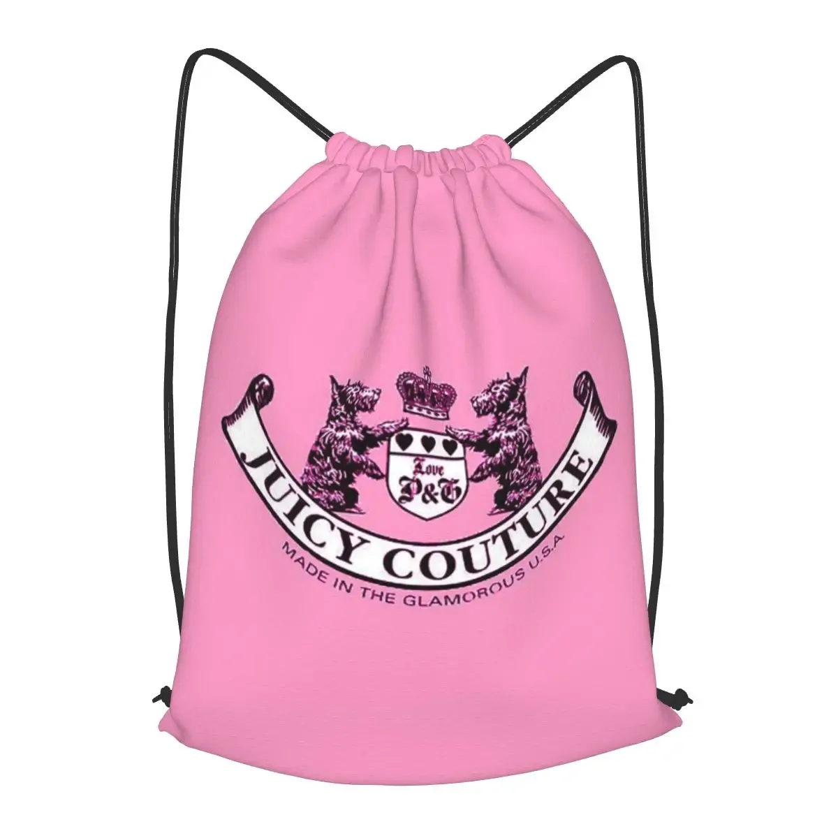sacs à dos classiques juicy couture, sac de sport portable avec cordon de serrage, sacs à livres pour homme et femme, pour l'école