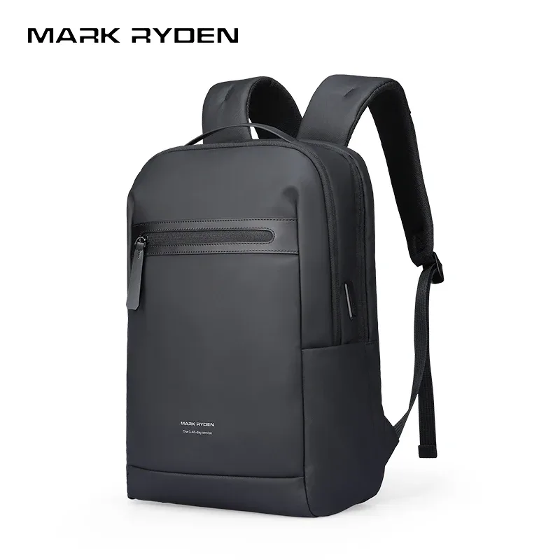 sac à dos professionnel fin mark ryden, sacoche pour ordinateur portable 15,6 pouces avec port de charge usb et sangle de fixation pour bagage