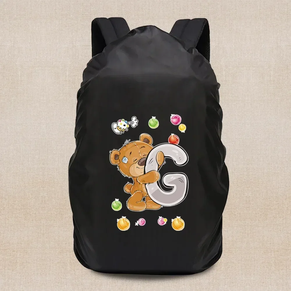 housse de pluie portable légère, housse de voyage série ours 20-70l, sac à dos de camping, étanche à la poussière, accessoires de voyage