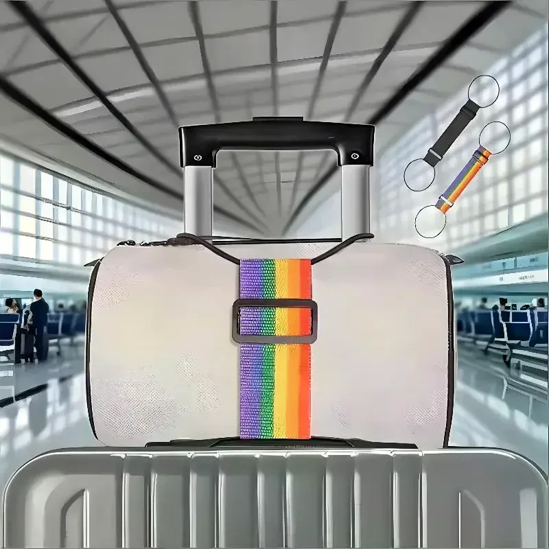 sangle de bagage élastique réglable, ceinture de sécurité de voyage, pour le transport de bagages, 2 pièces