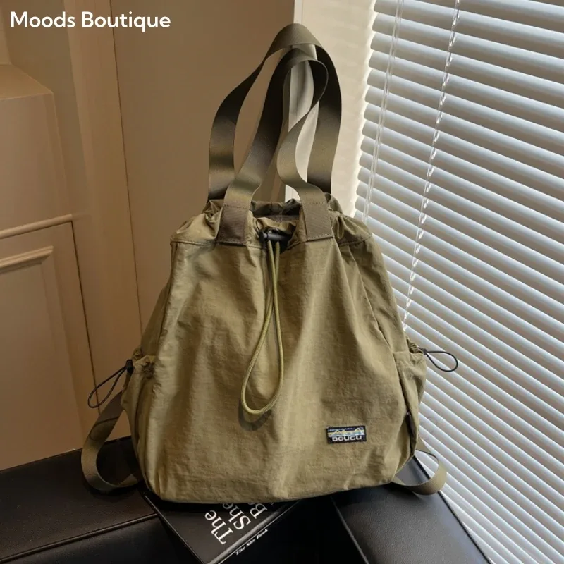 sac à mains femme sac à dos femme sac à dos voyage sacs à dos multifonctionnels pour femmes, en nylon, grande capacité, fourre-tout à bandoulière, seau à cordon de serrage, sac à dos de voyage
