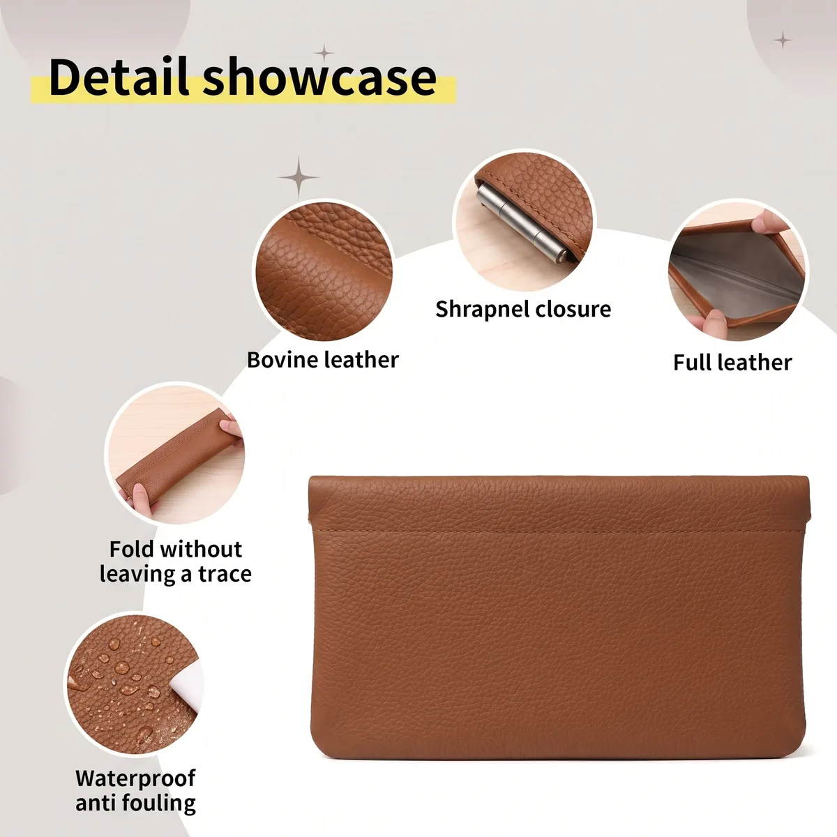 mini sac à main de voyage en cuir pu à fermeture automatique, sans fermeture éclair, pochette de rangement multifonctionnelle pour clés, écouteurs, cartes, organisateur de sac à main pour hommes et femmes