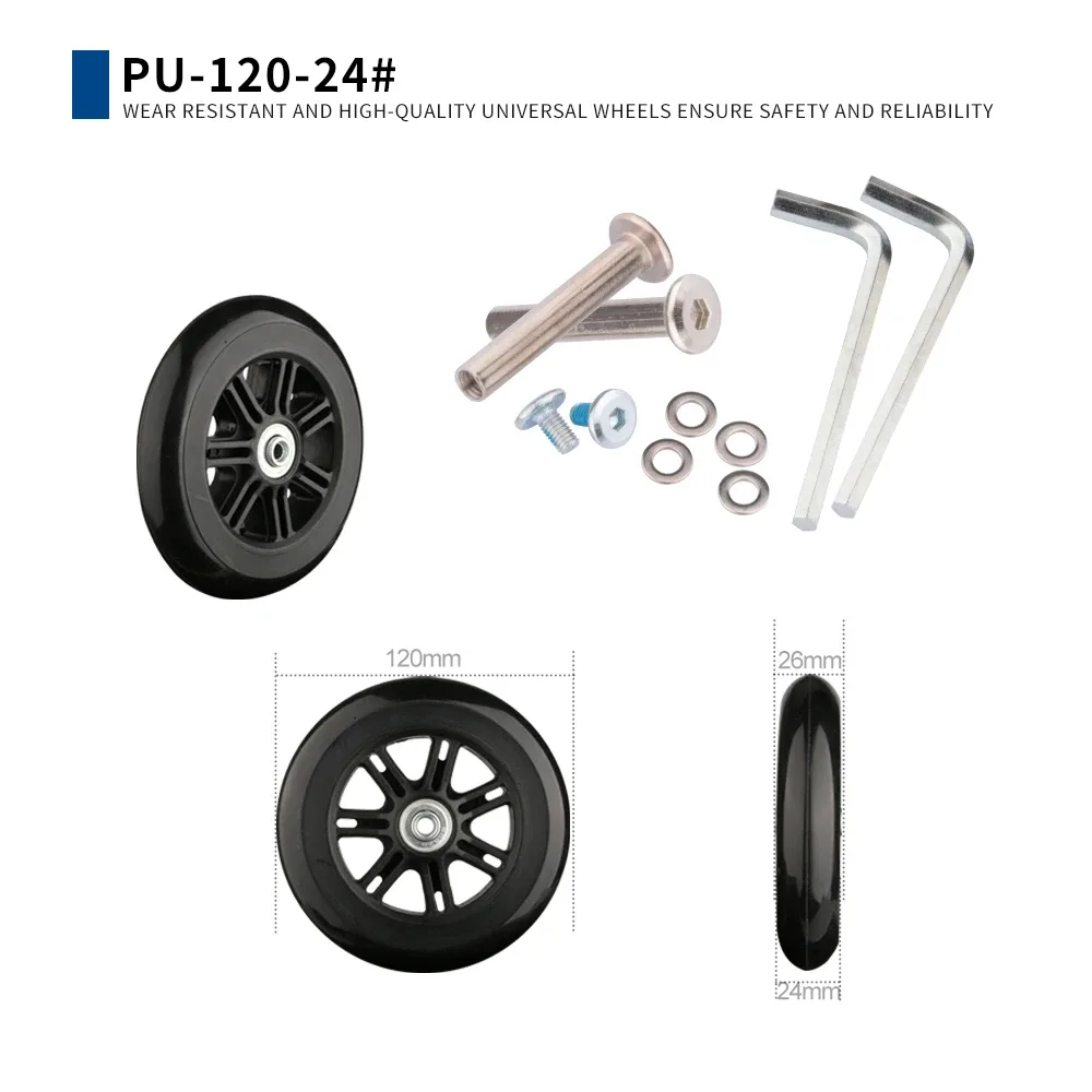 accessoires de bagages, roues d'avion, poulie de valise, roue muette, pièces résistantes à l'usure, rouleaux de réparation, 2 pièces 4 pièces