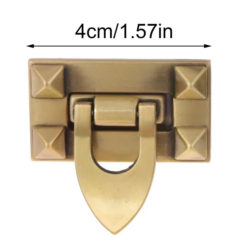 1 pièce de fermoir de verrouillage rotatif en métal de 4 cm pour sacs à main, sacs à bandoulière et accessoires de maroquinerie diy pour femmes