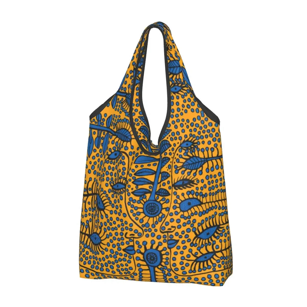 sacs à provisions personnalisés pour femmes, sacs fourre-tout d'épicerie portables, grande capacité, germination yayoi kusama