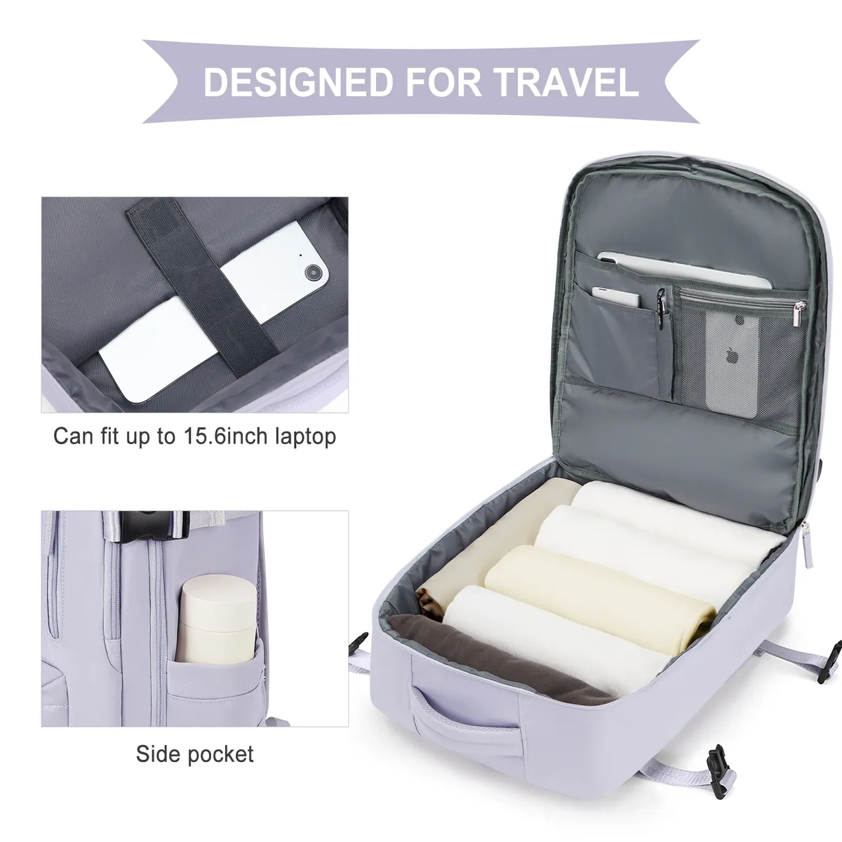 sac à dos de voyage de cabine pour femmes, sac pour ordinateur portable, grande capacité, easyjet, sac à main 45x36x20, ryanair 40x20x25, sac résistant à l'eau