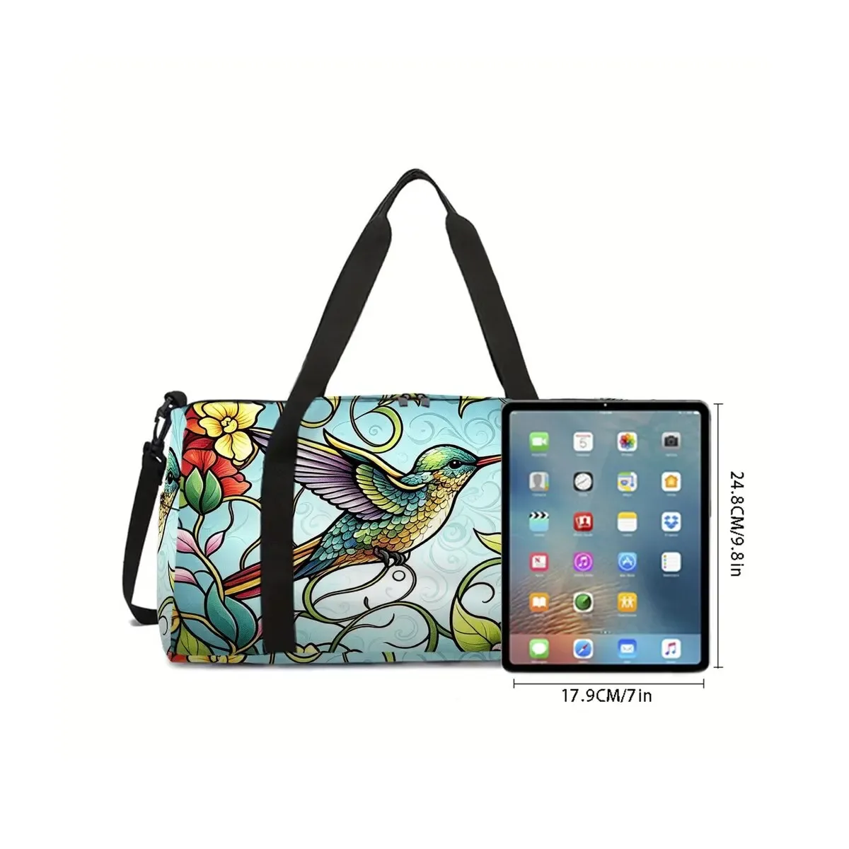 sac de voyage scolaire à motif d'oiseaux et de chats, grande capacité, sac à bagages plat 2d, dessin animé, meilleur cadeau pour garçons et filles, style tendance