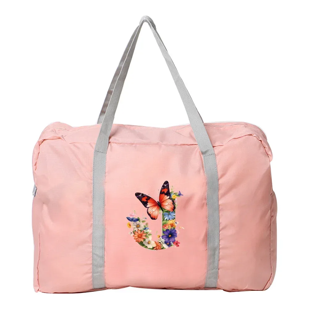 sac de voyage pliable réutilisable grande taille à motif papillon imprimé, sac de rangement écologique pour vêtements, sac de rangement pour articles ménagers et courses