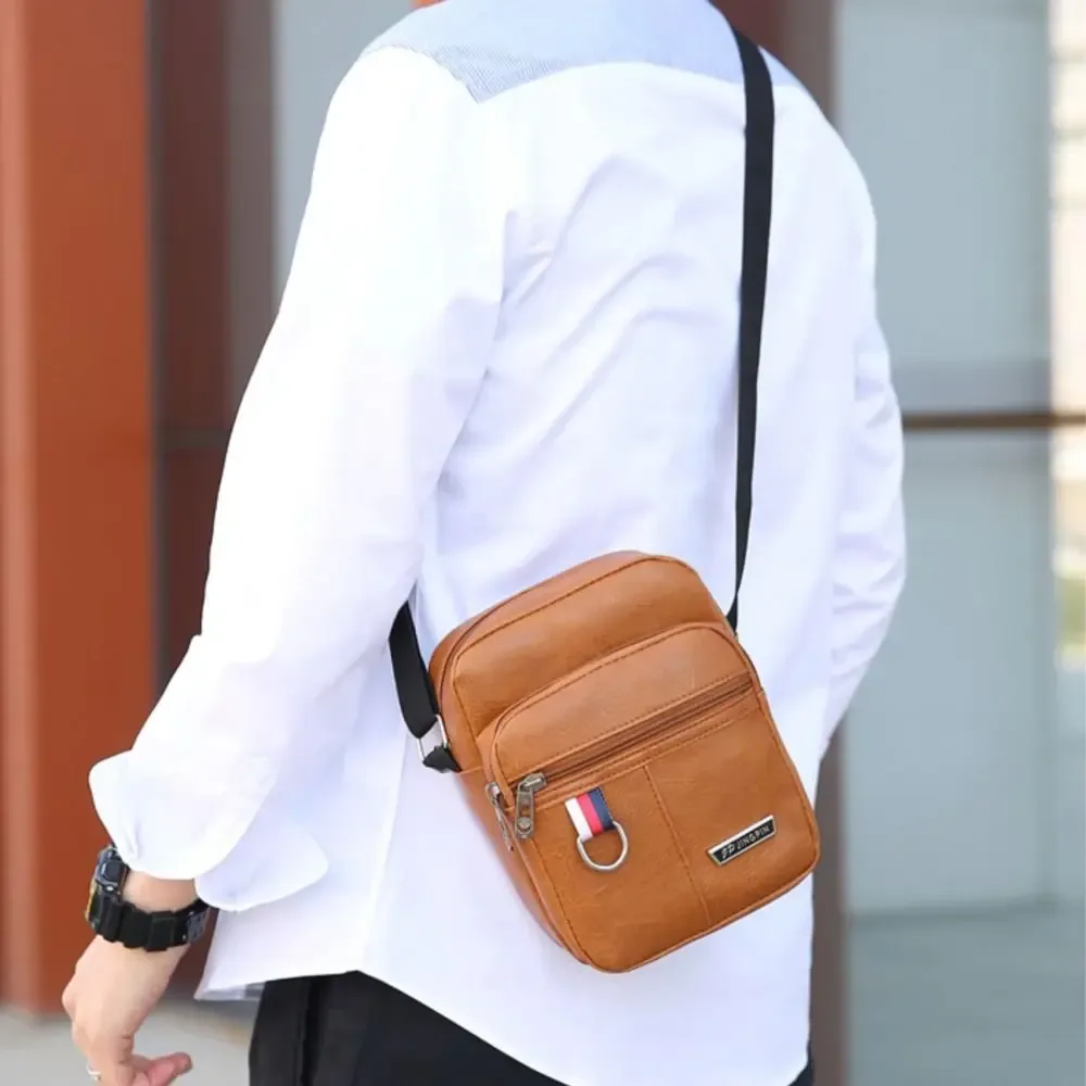 sac à bandoulière en cuir pour hommes, sacoche à bandoulière de grande capacité, sacs à main multifonctionnels