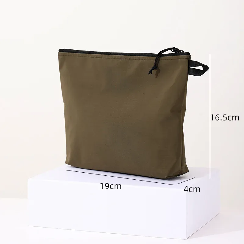 sac de toilette imperméable pour voyage en plein air, grande capacité, sac cosmétique portable, couleur unie, sac de rangement pour maquillage, étui pour femmes