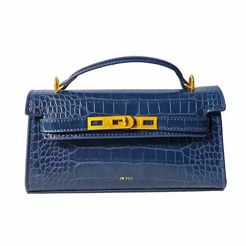 sac à main jw pei en cuir gaufré crocodile, sac de luxe convertible pour femme, sac bandoulière et sac à épaule de style nouveau