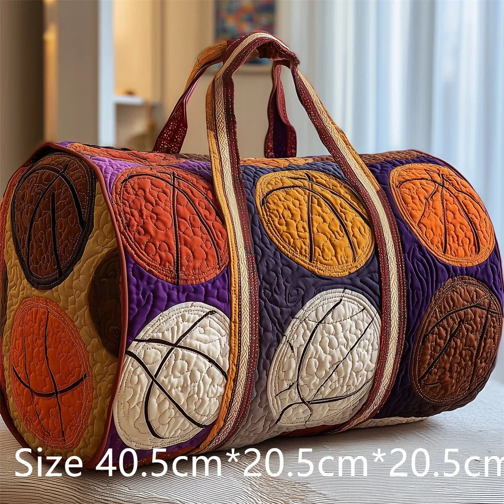 sac de sport matelassé imprimé en 3d pour le basketball, grande capacité, sac de voyage, sac de gym, sac de week-end, sac de nuit pour les fans de basketball unisexes