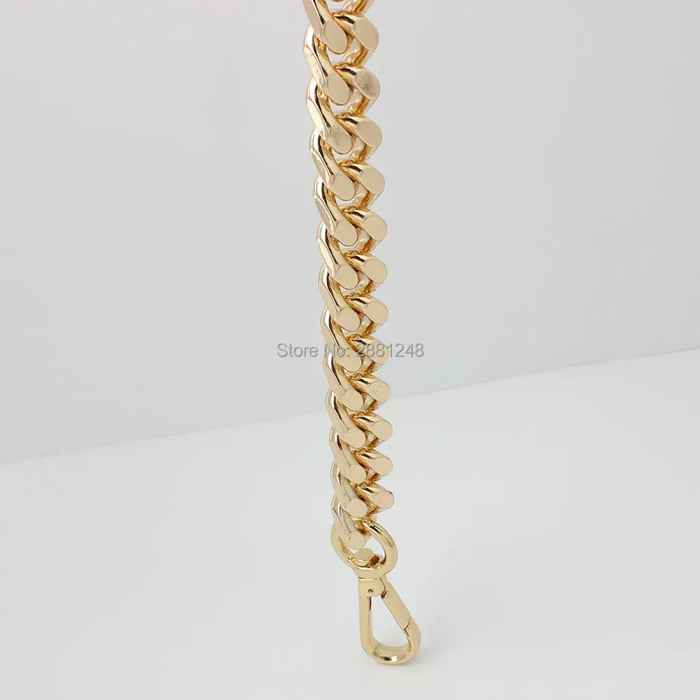 chaîne de fabrication en aluminium avancée de 15mm, 1 à 5 pièces, pièces de sacs légers, poignées de bricolage, accessoires, sangles de sac à main, chaînes de sac à bandoulière