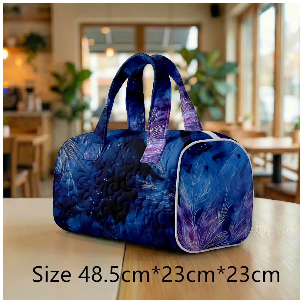 sac fourre-tout matelassé tendance pour femme, imprimé tie-dye aquarelle, sac à bandoulière bohème chic pour la plage, les voyages, la gym, le camping, bagage à main