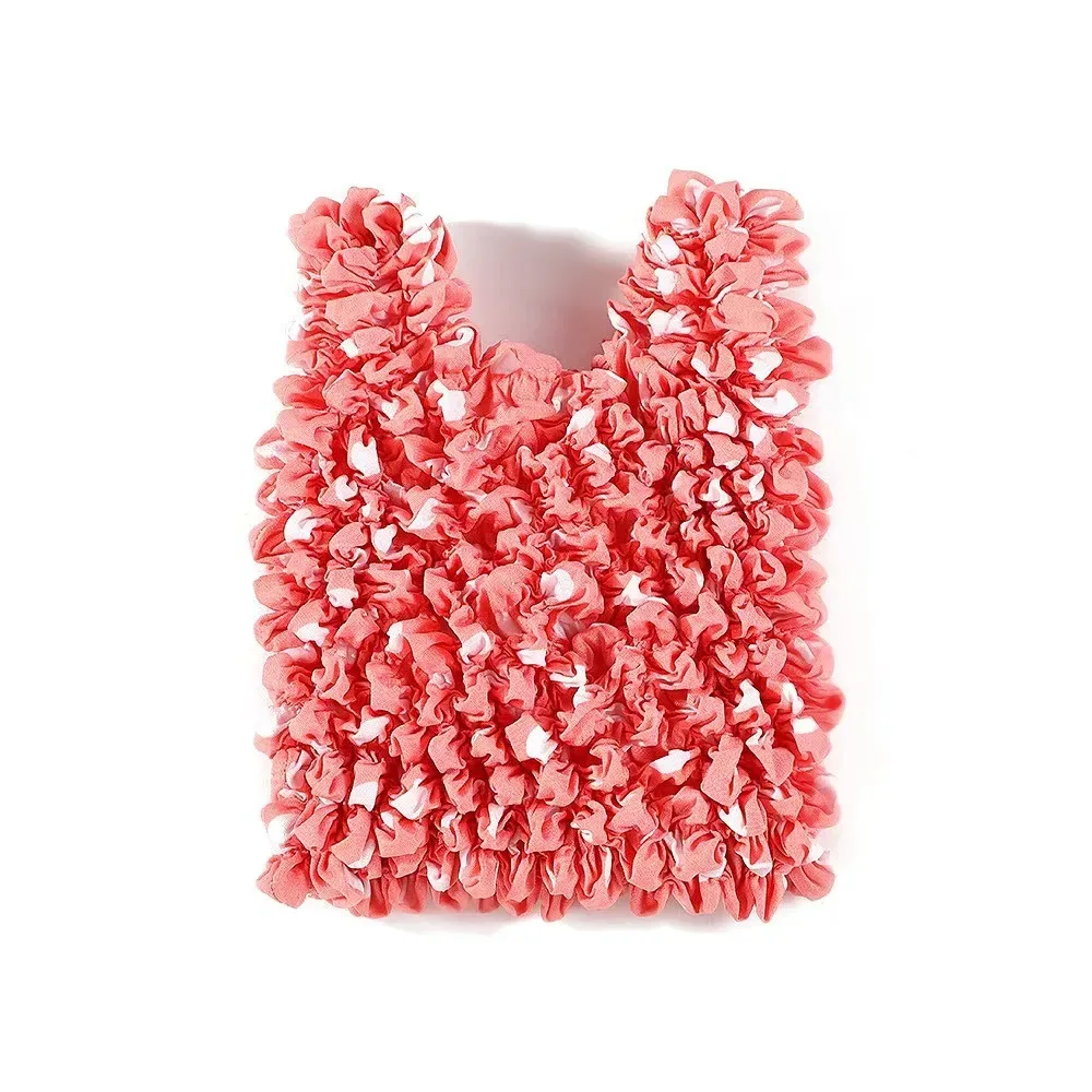 sac à provisions pliable à bulles réutilisable, grande capacité, sac à main plissé flexible, sac de rangement multi-usages en mousseline