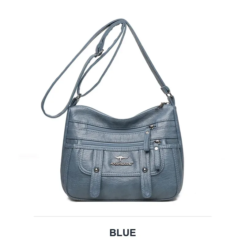 sac mère en cuir souple, sac à bandoulière de grande capacité à la mode pour femmes