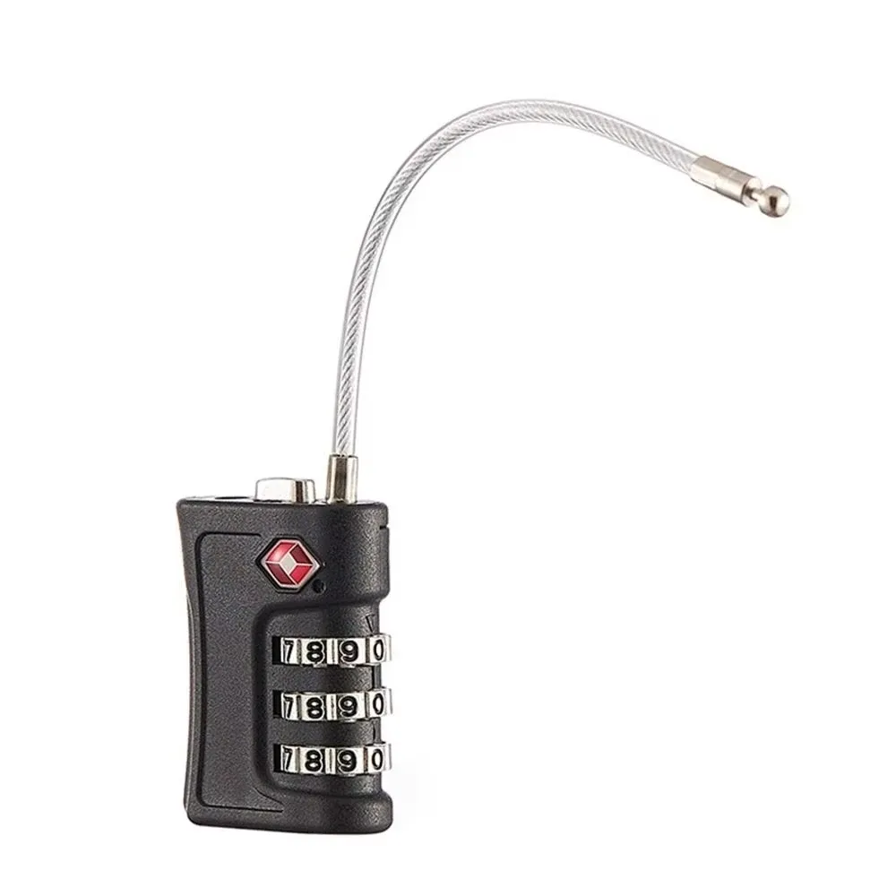 cadenas tsa pvc poignée flexible petite taille couleur noir rouge jaune chiffres blancs accessoires voyage