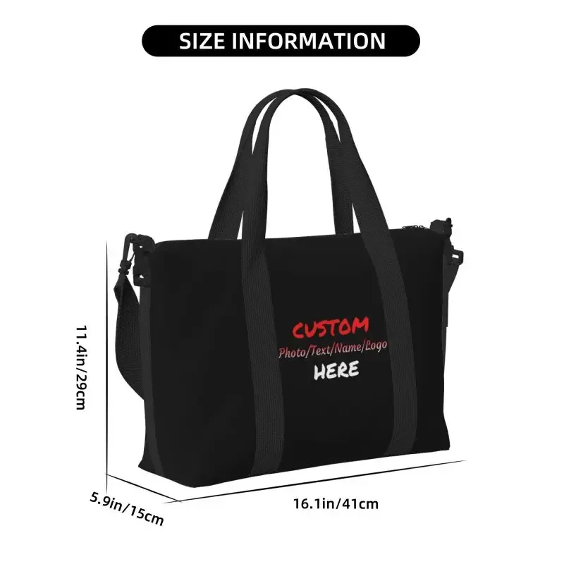Personnalisez votre conception texte Photo impression sacs de sport personnalisé Durable week-end sac de nuit pour femmes hommes voyage sac de bagage