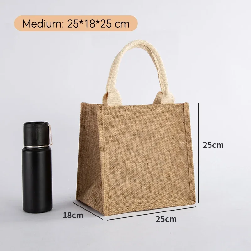 lot de 100 sacs fourre-tout en toile de jute personnalisés, sacs d'épicerie, sacs de plage, sacs cadeaux de mariage et d'anniversaire, sacs laminés avec logo, vente en gros