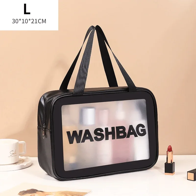 sacs de rangement transparents portables pour voyage, sacs de toilette imperméables, trousses de maquillage transparentes