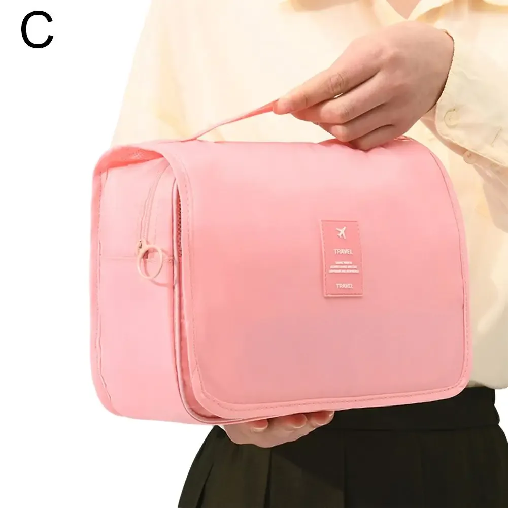 sac de maquillage de voyage de haute qualité avec crochet de salle de bain, pochette de toilette imperméable, organisateur de articles de toilette pour femmes, sac de rangement pour maquillage