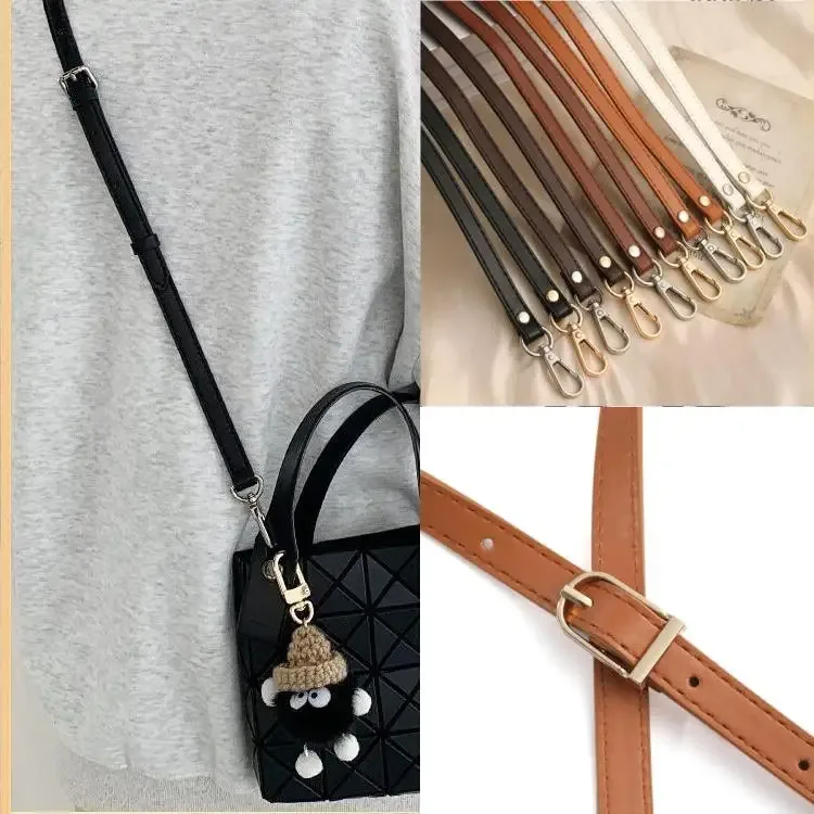 Sacs à bandoulière en cuir PU, sangle de bricolage réglable, ceintures de sac à main noir, sangle de remplacement, accessoires de sac à bandoulière