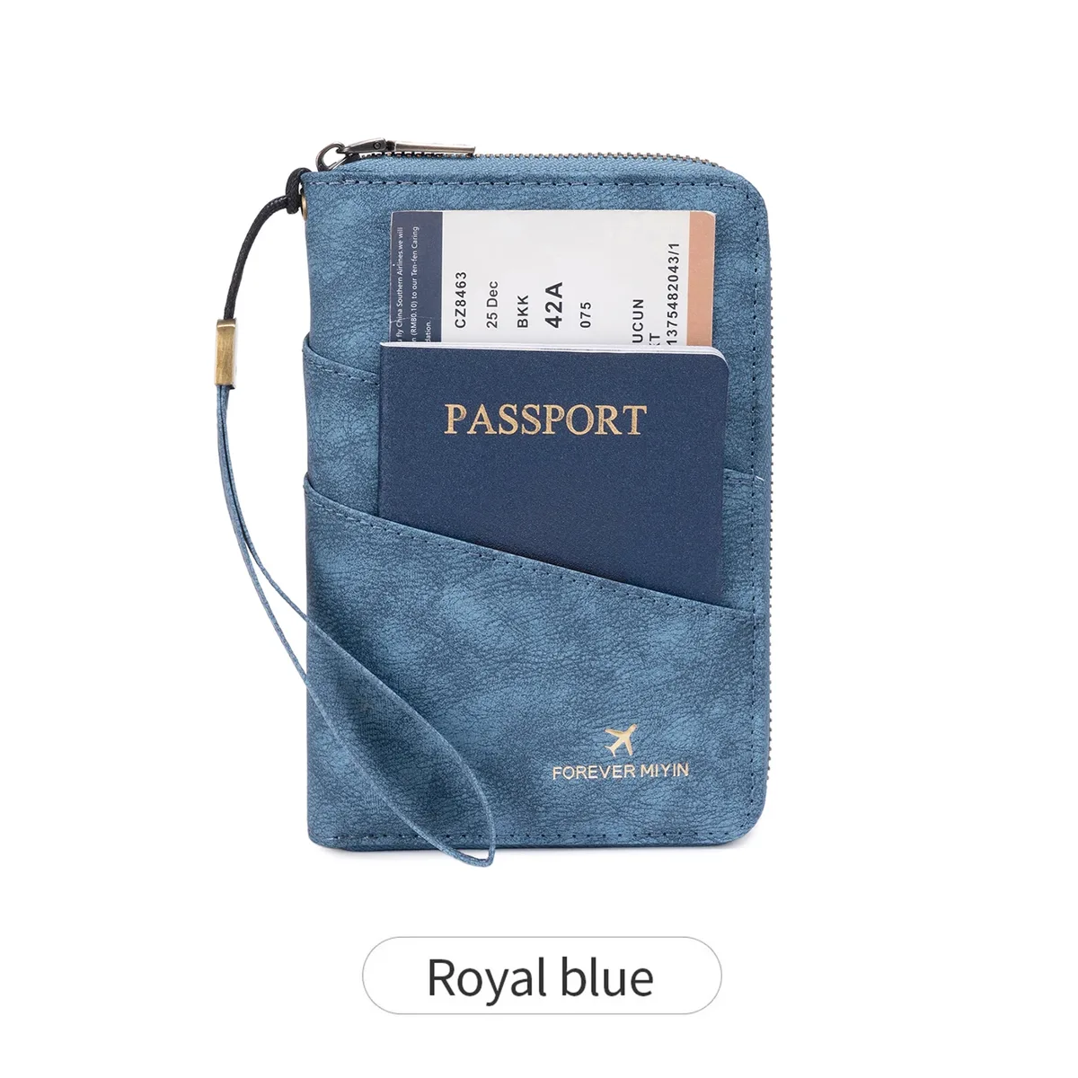 porte-passeport multifonctionnel antivol rfid pour femme, sac de rangement portable à fermeture éclair, porte-passeport avec poche cachée pour airtag