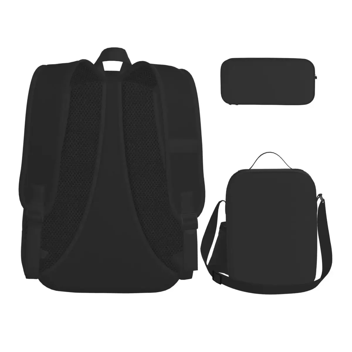 Sac Dos Polyester Motif Coloré Objet Visages Noirs Adolescents Ordinateur Portable Déjeuner Usage Voyage