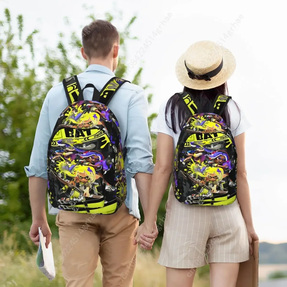 sac à dos pour adolescents splatoon, léger, pour étudiants, sac à dos d'affaires pour hommes et femmes, sacs en toile pour ordinateur portable