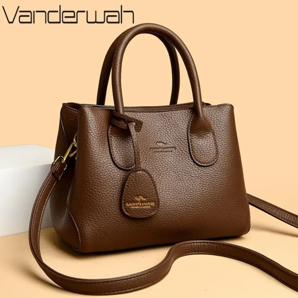 sacs à main pour femmes à 3 couches, sacs à bandoulière de luxe, sacs en cuir souple de haute qualité, sacs messager tendance pour femmes, sac à main