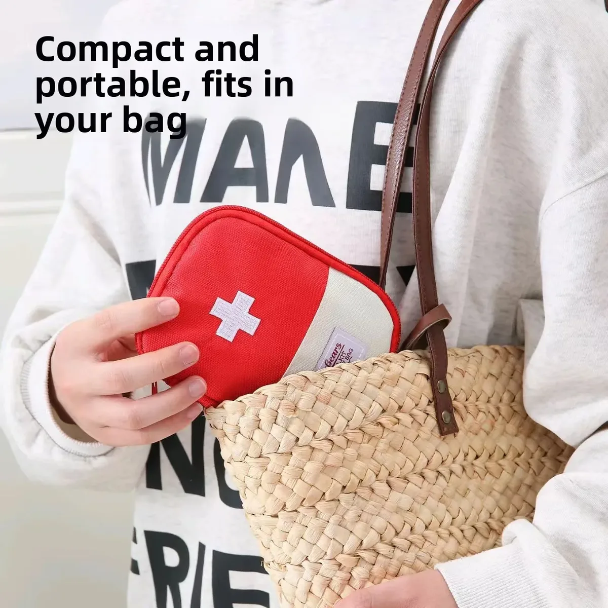 sac médical de voyage portable, trousse d'urgence pour la maison et l'extérieur, sac à médicaments personnel en tissu oxford, sac de rangement pour les voyages d'affaires