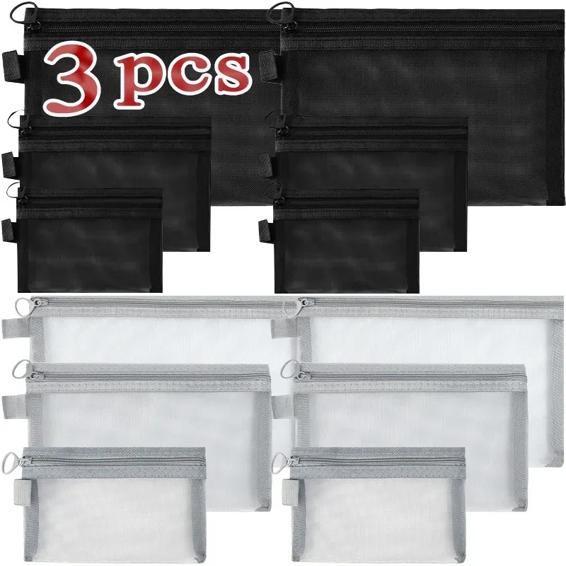 sac de rangement en maille pour maquillage, produits de toilette simples, poudres récepteurs, translucides, légers, sacs cosmétiques, voyage, portable, petits objets gt