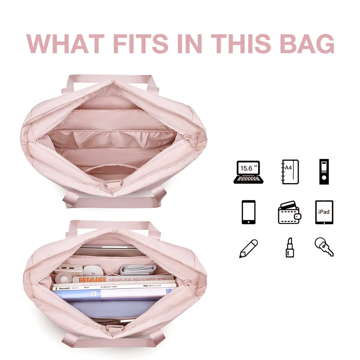 bagsmart sac tote pour femmes grande capacité sac à bandoulière sac à main pour étudiantes sac de shopping pour femmes