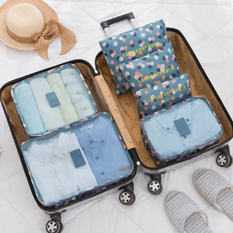 organisateur voyage nylon fleur rose gris rouge kaki vert violet marron orange noir beige transparence pratique elégant compression vêtement cosmétique toilette
