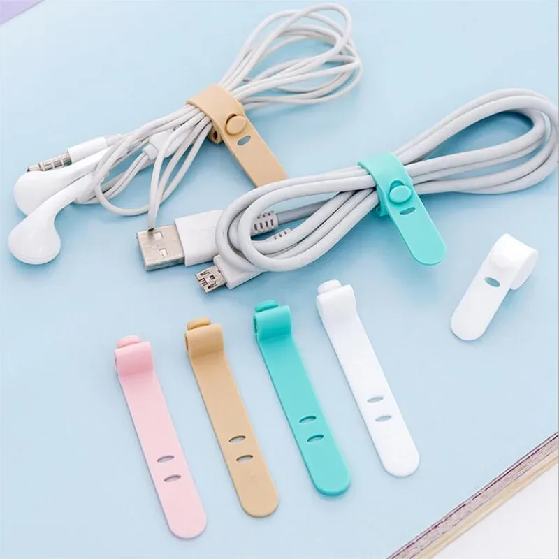 enrouleur de câble en gel de pton, protecteur d'écouteurs, support de téléphone usb, organisateurs de paquets, accessoires de voyage créatifs, 4 pièces/lot