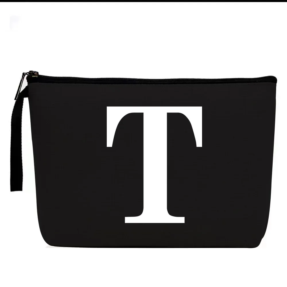 sac à cosmétiques à motifs de lettres, trousse de maquillage, organisateur d'articles de toilette, pochette de rangement de lavage, étui de maquillage pour cadeaux de mariage