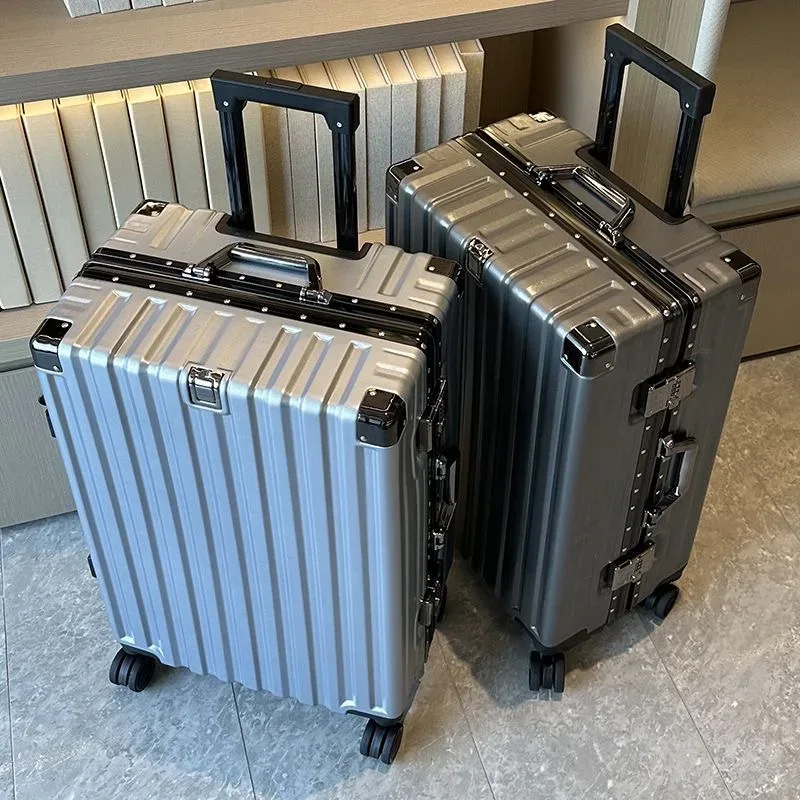 valise rigide à roulettes tendance, grande capacité, silencieuse, pour hommes et femmes, bagage de luxe à emporter à bord.