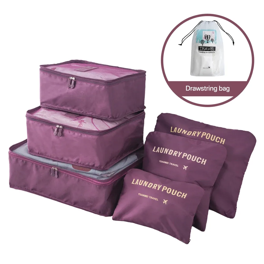 organisateur voyage beige clair motifs palmiers vagues grande capacité sac rangement nylon résistant eau polyvalent femmes