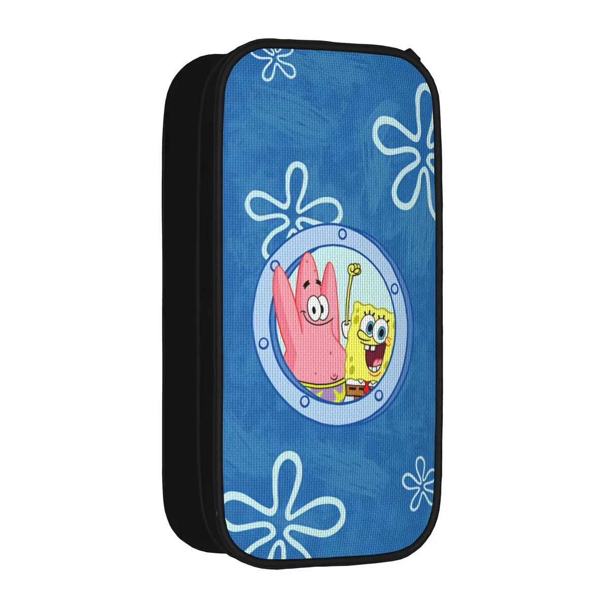 trousse à crayons s-spongebobs avec portraits de visages multiples, pochette en toile, grande capacité, pour garçons et filles, fournitures scolaires